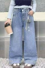 Купить Джинсы палаццо голубые с широким подгибом Bolina Baby И26-70(H090/1) на КидБутик Джинсы палаццо голубые с широким подгибом Bolina Baby И26-70(H090/1)