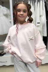 Свитшот розоаый с бантиком Bolina Baby И26-71Рож(Z8968)