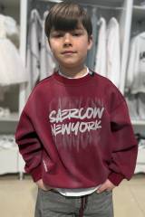 Купить Свитшот бордовый "SERCON NEWYORK" Bolina Baby И26-68(J69T173) на КидБутик Свитшот бордовый "SERCON NEWYORK" Bolina Baby И26-68(J69T173)