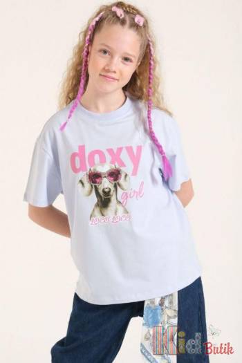 Купити Футболка блакитна з таксою "Doxy girl" LOCOLOCO ЛЛ26-6Блак(8633) на КідБутік Футболка блакитна з таксою "Doxy girl" LOCOLOCO ЛЛ26-6Блак(8633)