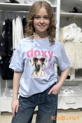 Купити Футболка блакитна з таксою "Doxy girl" LOCOLOCO ЛЛ26-6Блак(8633) на КідБутік Футболка блакитна з таксою "Doxy girl" LOCOLOCO ЛЛ26-6Блак(8633)