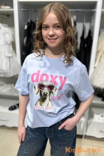 Купити Футболка блакитна з таксою "Doxy girl" LOCOLOCO ЛЛ26-6Блак(8633) на КідБутік Футболка блакитна з таксою "Doxy girl" LOCOLOCO ЛЛ26-6Блак(8633)