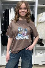 Купить Футболка шоколадная с коктейлями Crome и камешками LOCOLOCO ЛЛ26-7Шок(8634) на КидБутик Футболка шоколадная с коктейлями Crome и камешками LOCOLOCO ЛЛ26-7Шок(8634)