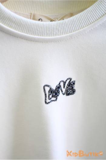 Світшот молочний з напівпрозорим подолом Love Demeiland Dl26-3Айворі(823836)