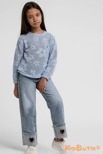 Купити Кофточка зі стразами блакитного кольору для дівчинки Escabel Kids Ес26-4Блак(36148) на КідБутік Кофточка зі стразами блакитного кольору для дівчинки Escabel Kids Ес26-4Блак(36148)