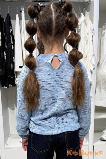 Купити Кофточка зі стразами блакитного кольору для дівчинки Escabel Kids Ес26-4Блак(36148) на КідБутік Кофточка зі стразами блакитного кольору для дівчинки Escabel Kids Ес26-4Блак(36148)