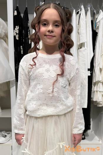 Купити Кофточка зі стразами кремового кольору для дівчинки Escabel Kids Ес26-4Крем(36148) на КідБутік Кофточка зі стразами кремового кольору для дівчинки Escabel Kids Ес26-4Крем(36148)