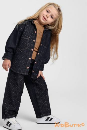 Купить Джинсы со стразами для девочки Escabel Kids Ес26-3(26149) на КидБутик Джинсы со стразами для девочки Escabel Kids Ес26-3(26149)