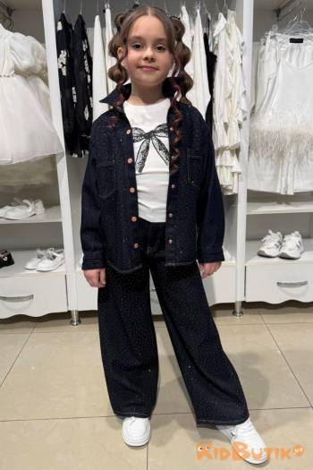 Купити Куртка джинсова синього кольору Escabel Kids Ес26-1(26108) на КідБутік Куртка джинсова синього кольору Escabel Kids Ес26-1(26108)