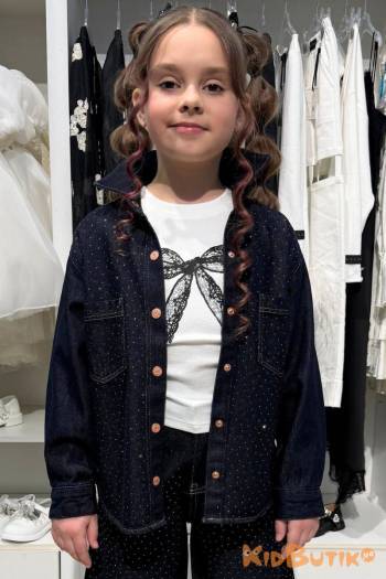 Купити Куртка джинсова синього кольору Escabel Kids Ес26-1(26108) на КідБутік Куртка джинсова синього кольору Escabel Kids Ес26-1(26108)