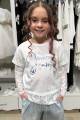 Купити Лонгслів з мереживом білого кольору для дівчинки Escabel Kids Ес26-30(36195) на КідБутік Лонгслів з мереживом білого кольору для дівчинки Escabel Kids Ес26-30(36195) - фото