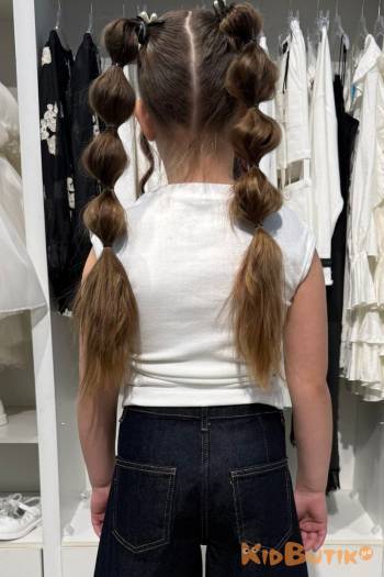 Купить Футболка белая с черным бантиком Escabel Kids Ес26-33(36204) на КидБутик Футболка белая с черным бантиком Escabel Kids Ес26-33(36204)