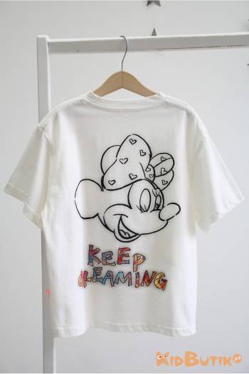 Купить Футболка белая из Минни Маус "Keep dreaming" Другие бренды И26-80(606) на КидБутик Футболка белая из Минни Маус "Keep dreaming" Другие бренды И26-80(606)