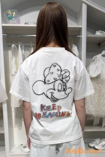Купить Футболка белая из Минни Маус "Keep dreaming" Другие бренды И26-80(606) на КидБутик Футболка белая из Минни Маус "Keep dreaming" Другие бренды И26-80(606)