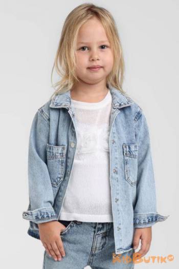 Купить Футболка белая с кружевом и розами Escabel Kids Ес26-31Мол(36197) на КидБутик Футболка белая с кружевом и розами Escabel Kids Ес26-31Мол(36197)