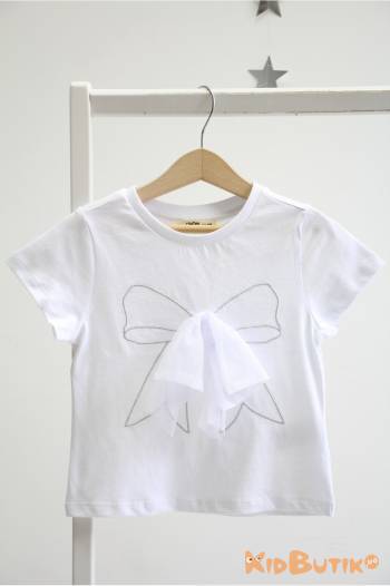 Купить Футболка белая для девочки Çikoby Сік26-41Бл(СК75438) на КидБутик Футболка белая для девочки Çikoby Сік26-41Бл(СК75438)