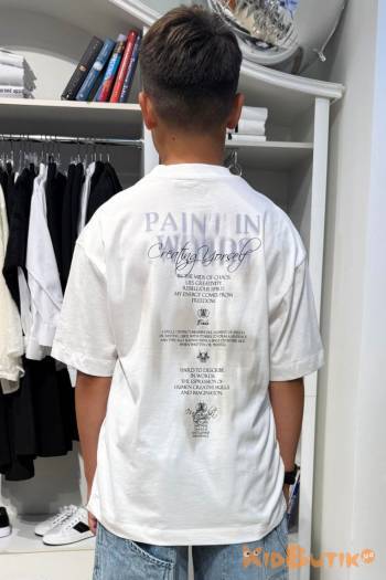 Купить Футболка белая Paint in Reporter Young Р26-15(0440B-08-200) на КидБутик Футболка белая Paint in Reporter Young Р26-15(0440B-08-200)