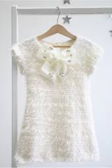 Купить Платье молочного цвета для девочки Çikoby Сік26-40(СК75426) на КидБутик Платье молочного цвета для девочки Çikoby Сік26-40(СК75426)