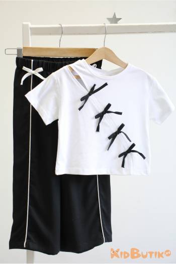 Купити Костюм 2-ка футболка +палаццо для дівчинки Çikoby Сік26-38(СК75403) на КідБутік Костюм 2-ка футболка +палаццо для дівчинки Çikoby Сік26-38(СК75403)