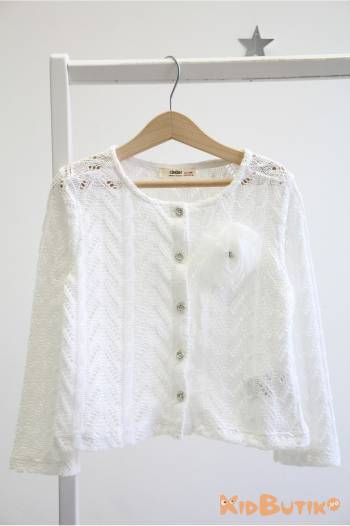 Купить Кофта молочного цвета для девочки Çikoby Сік26-31(СК70766) на КидБутик Кофта молочного цвета для девочки Çikoby Сік26-31(СК70766)