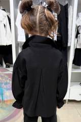 Купить Пиджак тренч черный для девочки Çikoby Сік26-21(СК50416) на КидБутик Пиджак тренч черный для девочки Çikoby Сік26-21(СК50416)