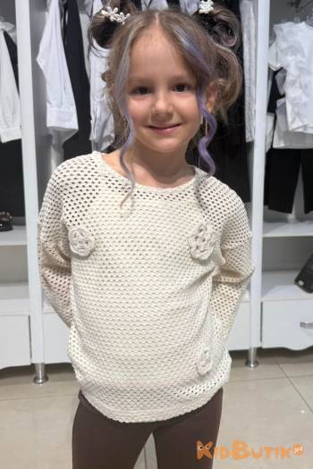 Купить Комплект ажурный джемпер+майка Çikoby Сік26-29(СК70752) на КидБутик Комплект ажурный джемпер+майка Çikoby Сік26-29(СК70752)