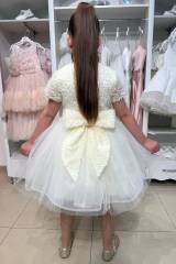 Купить Платье праздничное молочное с фатиновой юбкой Другие бренды Sd26-6Крем на КидБутик Платье праздничное молочное с фатиновой юбкой Другие бренды Sd26-6Крем
