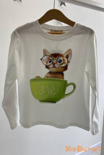 Купити Лонгслів молочного кольору для дівчинки Інші бренди И26-104(С002) на КідБутік Лонгслів молочного кольору для дівчинки Інші бренди И26-104(С002)