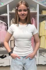 Купить Футболка молочная Шайни Suzie Сю26-31Мол(TP058-Y6F22) на КидБутик Футболка молочная Шайни Suzie Сю26-31Мол(TP058-Y6F22)