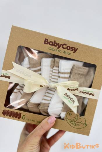 Купити Набір шкарпеток 6шт для малюків BabyCosy Bc26-1003 на КідБутік Набір шкарпеток 6шт для малюків BabyCosy Bc26-1003