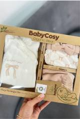 Купить Набор из 5-ти предметов для новорожденной девочки BabyCosy Bc26-8174 на КидБутик Набор из 5-ти предметов для новорожденной девочки BabyCosy Bc26-8174