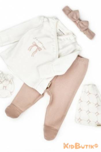 Купить Набор из 5-ти предметов для новорожденной девочки BabyCosy Bc26-8174 на КидБутик Набор из 5-ти предметов для новорожденной девочки BabyCosy Bc26-8174