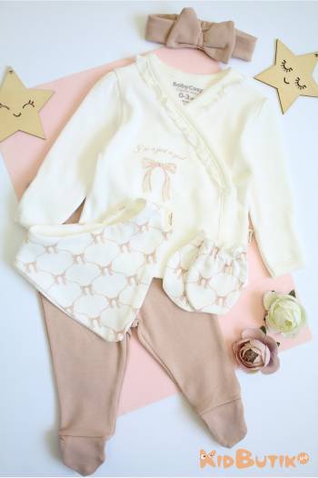 Купить Набор из 5-ти предметов для новорожденной девочки BabyCosy Bc26-8174 на КидБутик Набор из 5-ти предметов для новорожденной девочки BabyCosy Bc26-8174