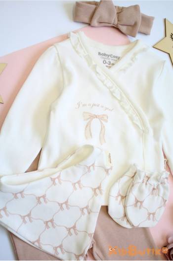 Купить Набор из 5-ти предметов для новорожденной девочки BabyCosy Bc26-8174 на КидБутик Набор из 5-ти предметов для новорожденной девочки BabyCosy Bc26-8174