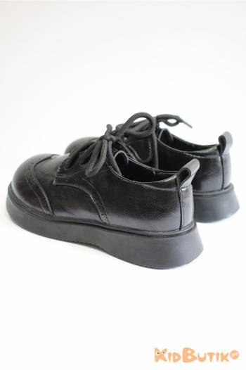 Купити Туфлі чорні на шнурівці для дівчинки Fasion Kids 26-520-1 Чор на КідБутік Туфлі чорні на шнурівці для дівчинки Fasion Kids 26-520-1 Чор