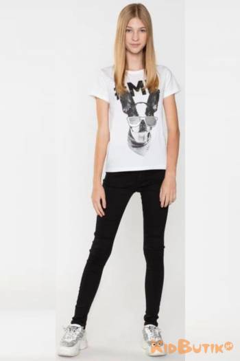 Купити Футболка біла зі псом #ME Reporter Young Р26-69(0440G-04-200) на КідБутік Футболка біла зі псом #ME Reporter Young Р26-69(0440G-04-200)