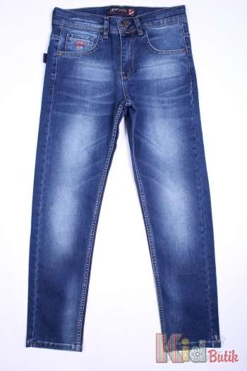 Купить Джинсы слим для мальчика синего цвета A-yugi Jeans Т15-52 З на КидБутик Джинсы слим для мальчика синего цвета A-yugi Jeans Т15-52 З