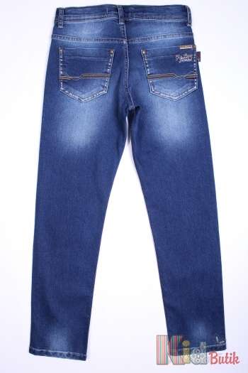 Купить Джинсы слим для мальчика синего цвета A-yugi Jeans Т15-52 З на КидБутик Джинсы слим для мальчика синего цвета A-yugi Jeans Т15-52 З